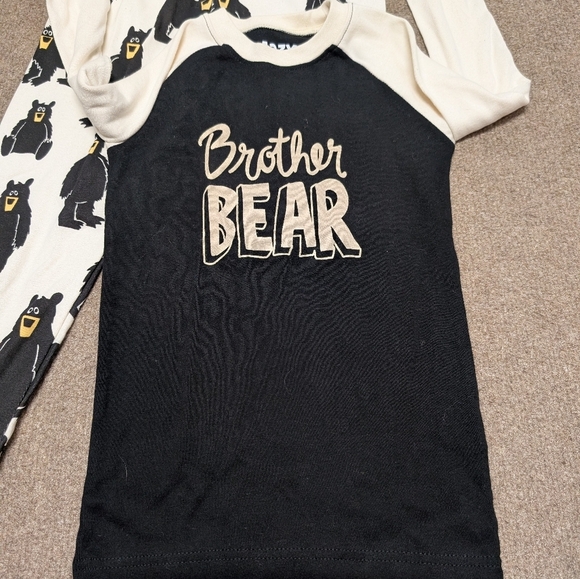 Lazy One Brother Bear Pajama Set Boys Size 8 New with Tags - Picture 2 of 6